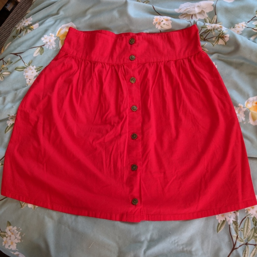 [Modcloth] Craving Curry Skirt, Red